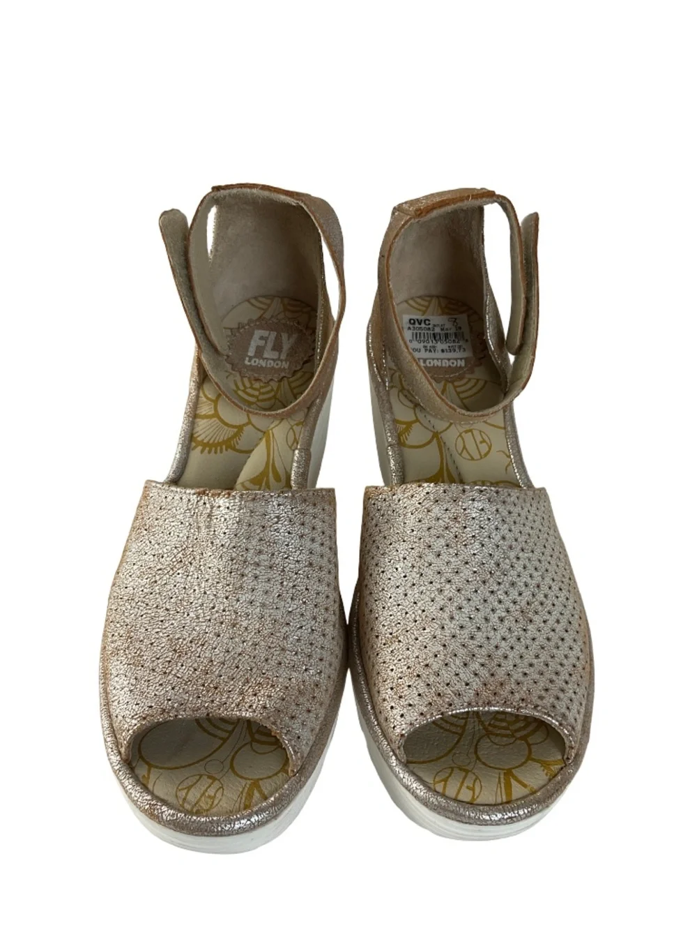 Fly London Yake Leather Wedge Sandals